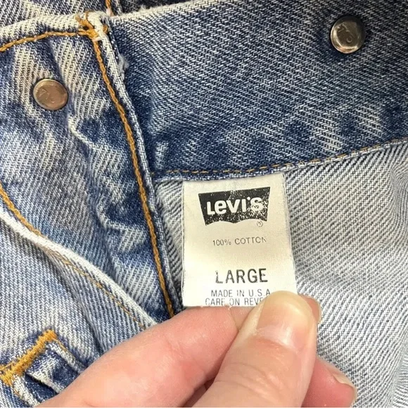 Vintage Unisex Levi’s Orange Tab Denim Oversized Trucker Jacket - Picture 4 of 7